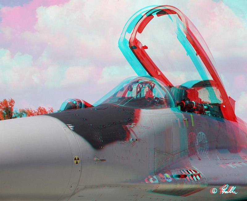 MiG-29 Fulcrum; red-cyan Anaglyph   © Falk 2016