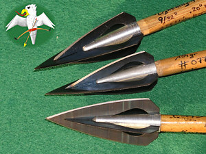 LaFond's Lightning-4, slightly different models produced since 1959; spring steel blades and aluminum ferrule, take apart construction, note ferrule tips are all different.    © Falk 2009