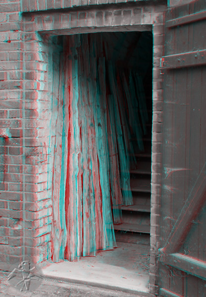 red-cyan anaglyph of Yew staves and billiets   © Falk 2011